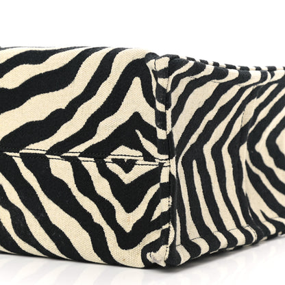 Celine Canvas Calfskin Triomphe Large Cabas Thais Natural Black 10 of 10