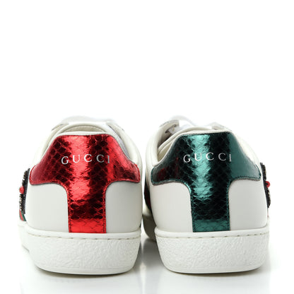 Gucci Calfskin Web Studded Womens Arrow Ace Sneakers 35.5 White 7 of 10
