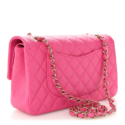 Chanel Caviar Quilted Medium Double Flap Pink 3 of 10