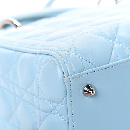 Christian Dior Lambskin Cannage Medium Lady Dior Light Blue 11 of 14