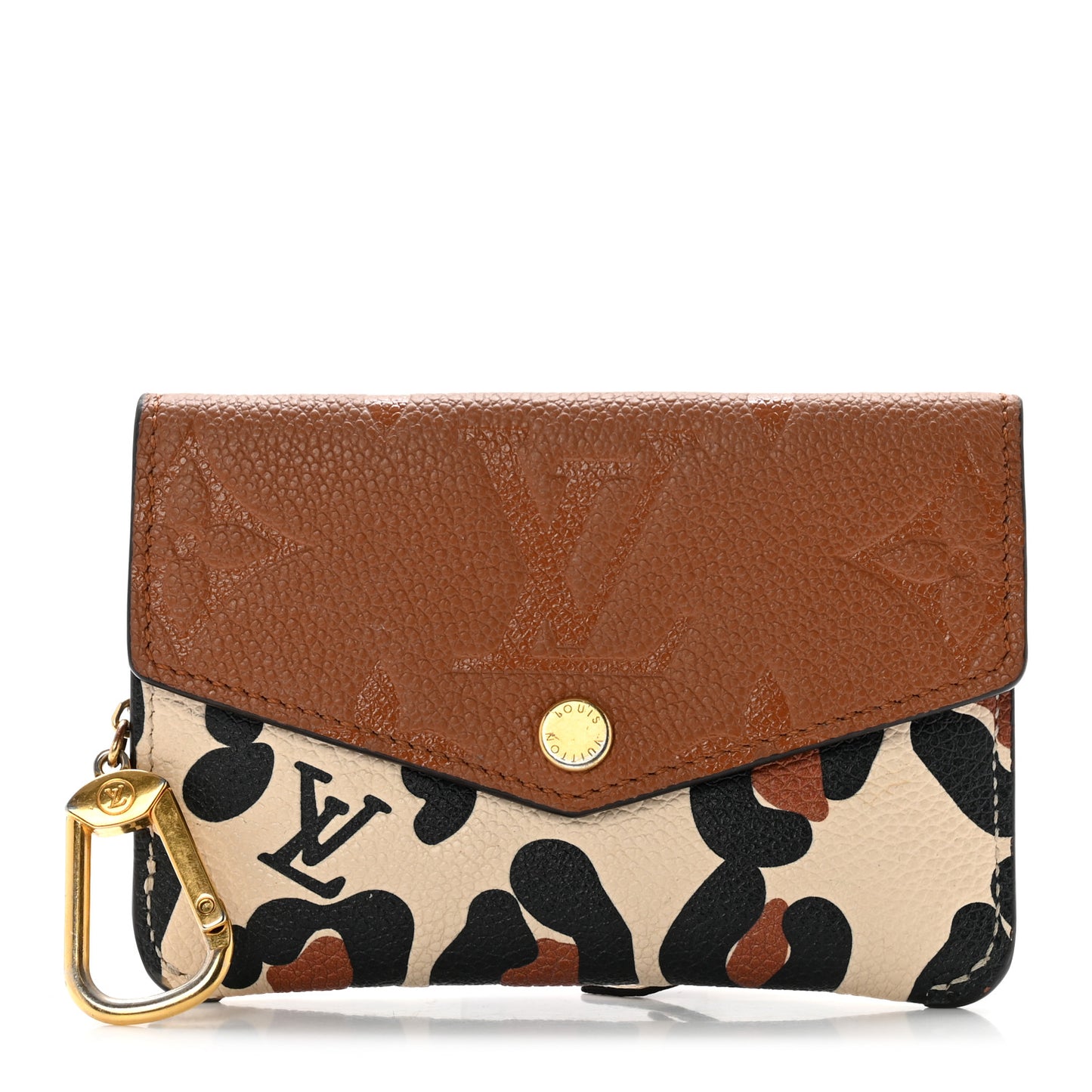 Empreinte Monogram Giant Wild At Heart Key Pouch Caramel