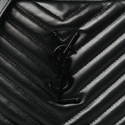 Saint Laurent Calfskin Matelasse Monogram Monochrome Lou Camera Bag Black 8 of 13