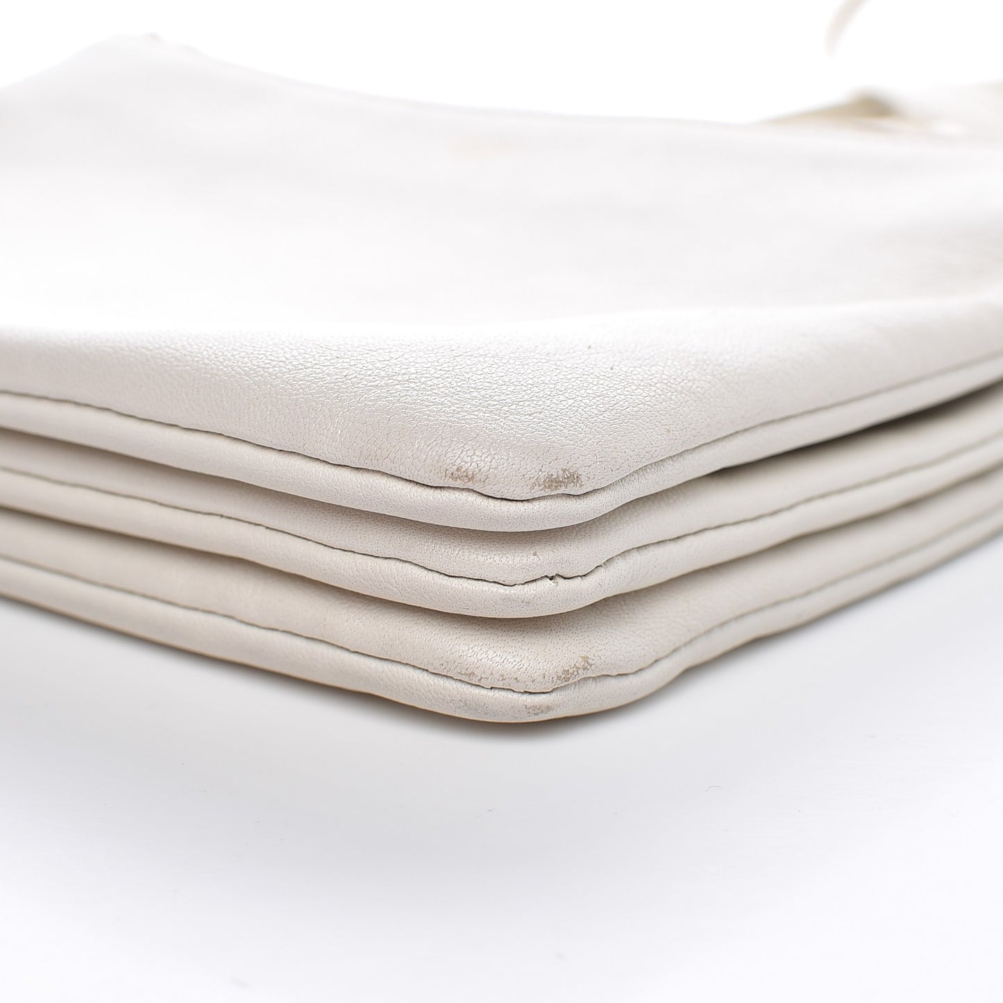 Lambskin Small Trio Crossbody Bag White