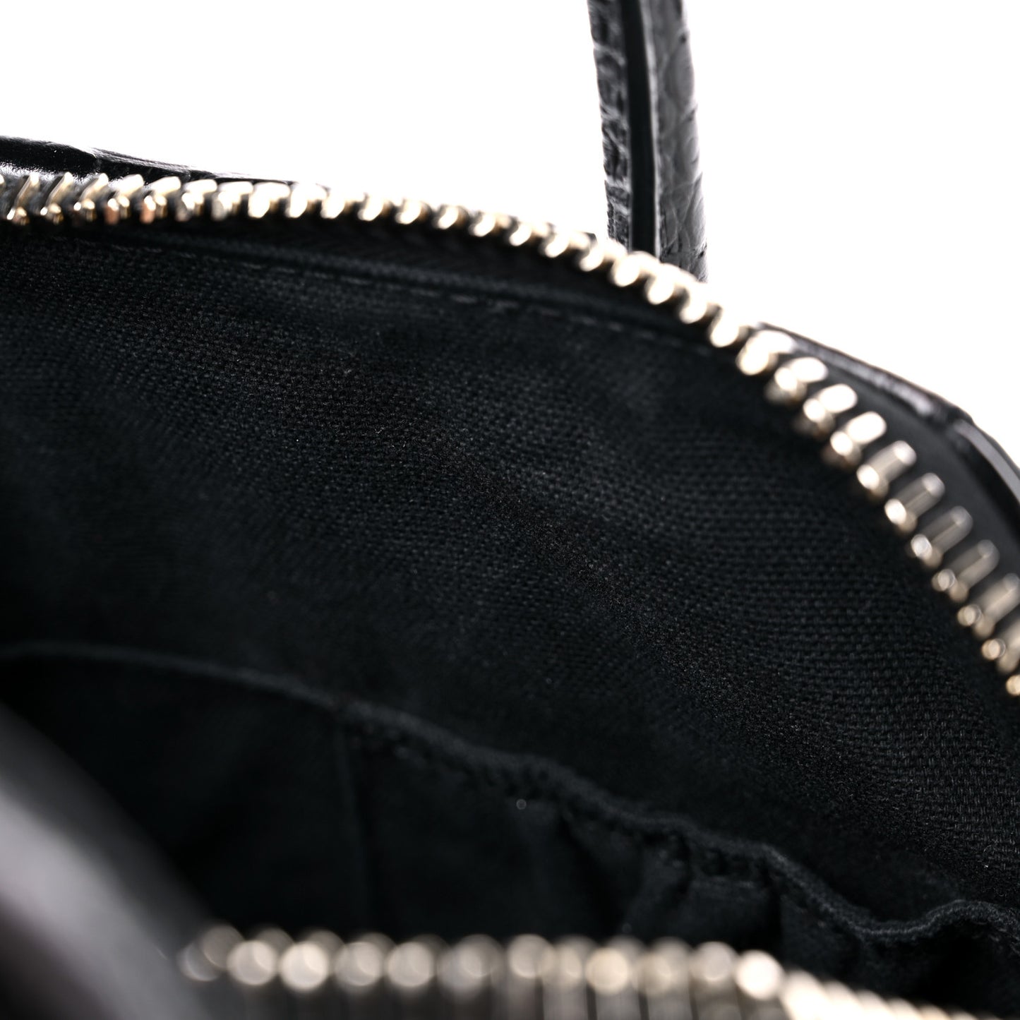 Calfskin Crocodile Embossed Mini Antigona Black