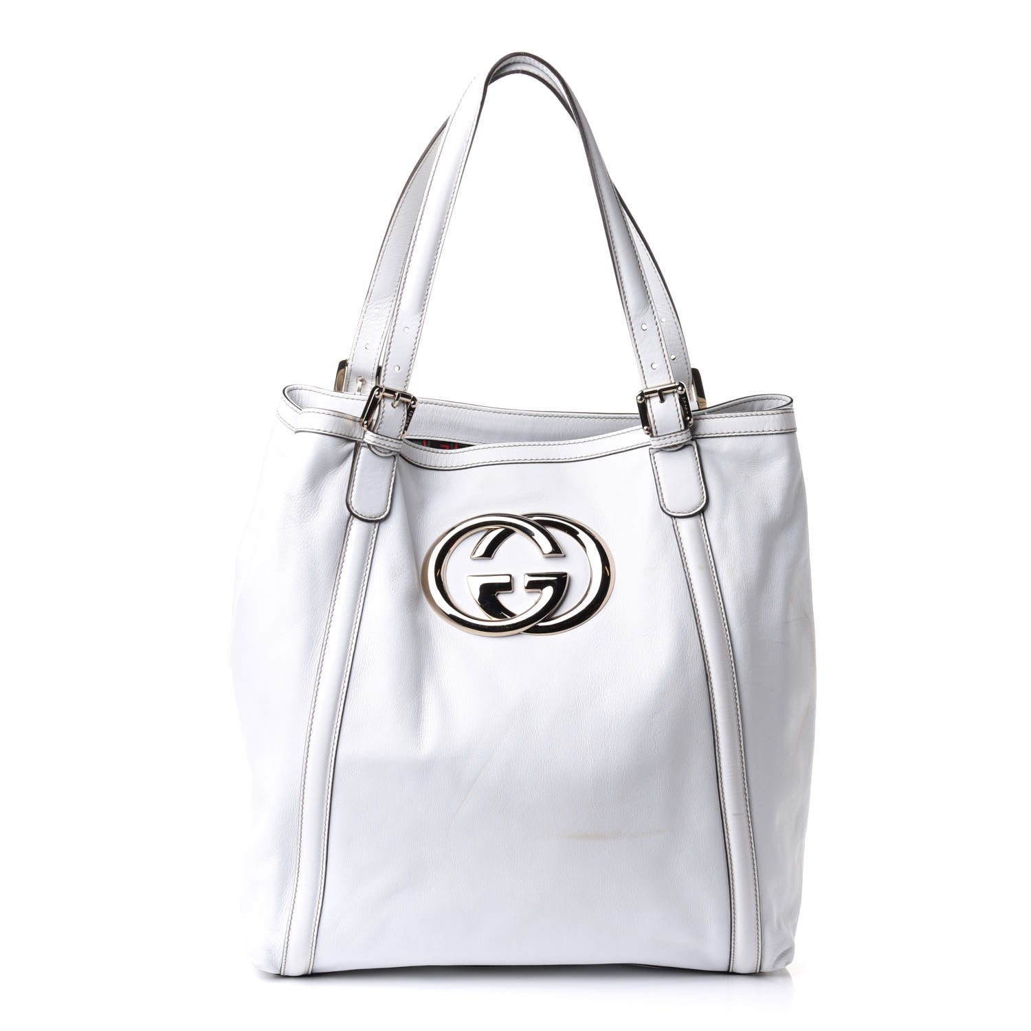 Gucci Calfskin Large Britt Shoulder Bag Off White 2 of 38