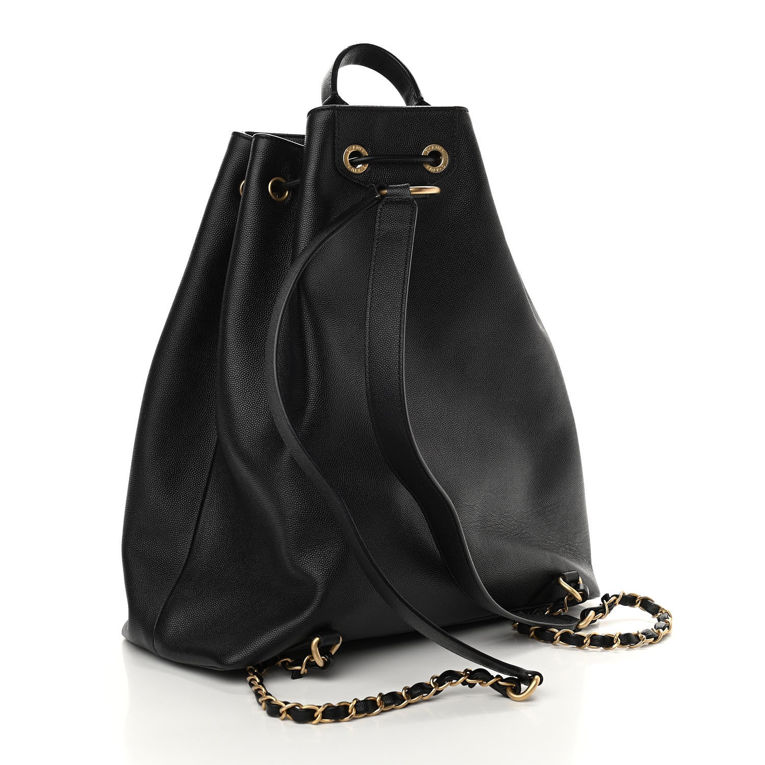 Chanel Caviar Deauville Drawstring Backpack Black 3 of 10