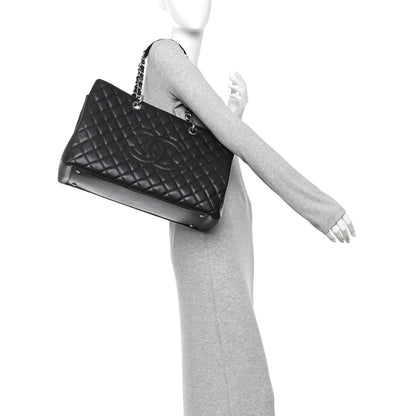 Chanel Caviar Quilted XL Grand Shopping Tote GST Black 2 of 10