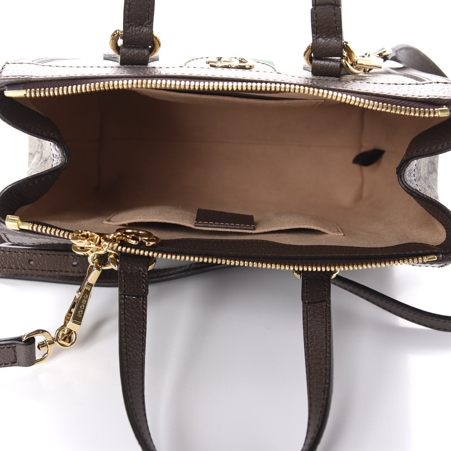 GG Supreme Monogram Small Ophidia Tote Bag Brown