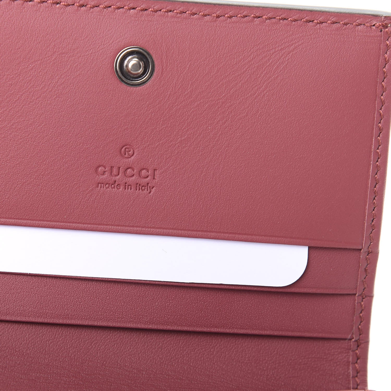 Gucci GG Supreme Monogram Blooms Card Case Beige Multicolor Dry Rose 7 of 9