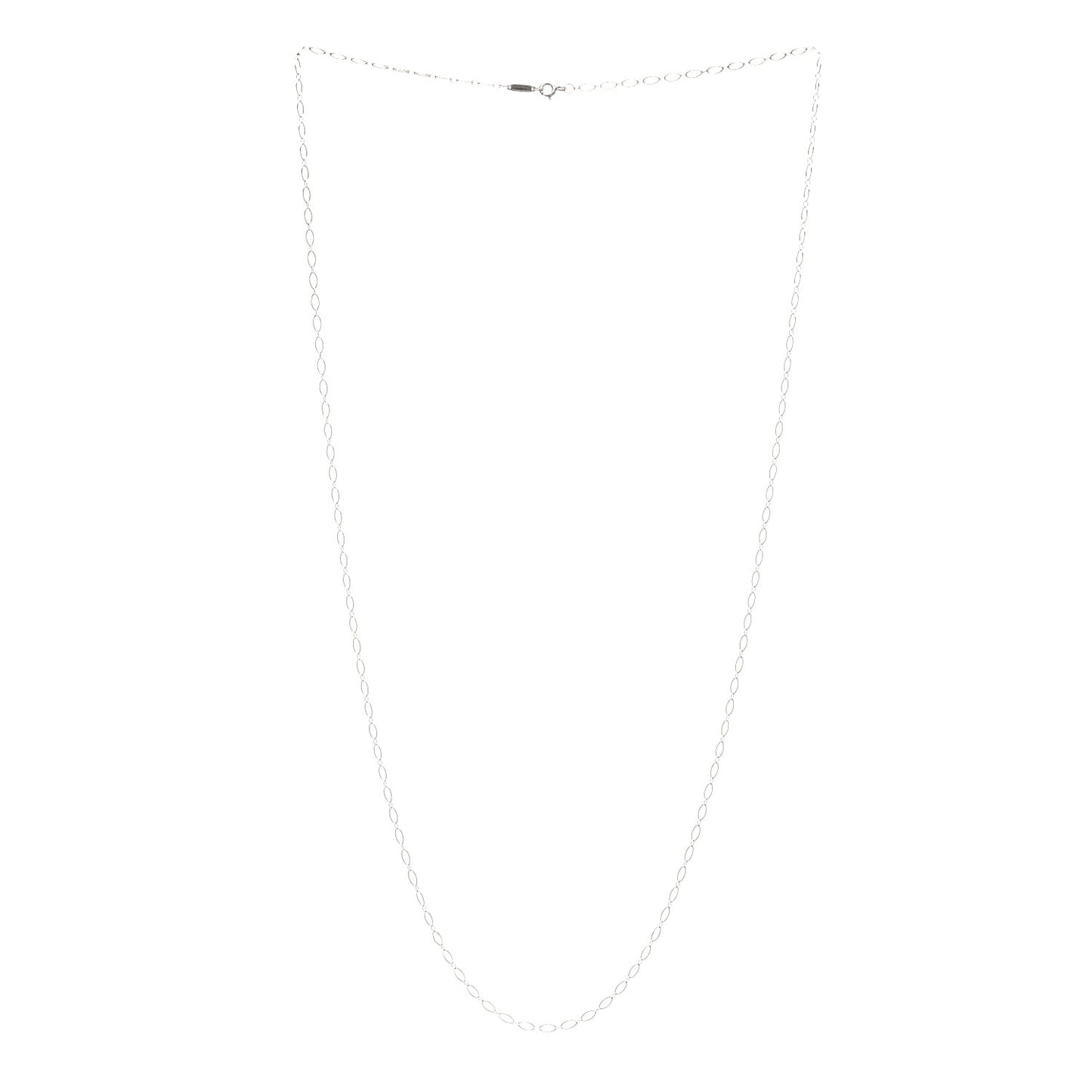 Sterling Silver Oval Link Chain Necklace 31"