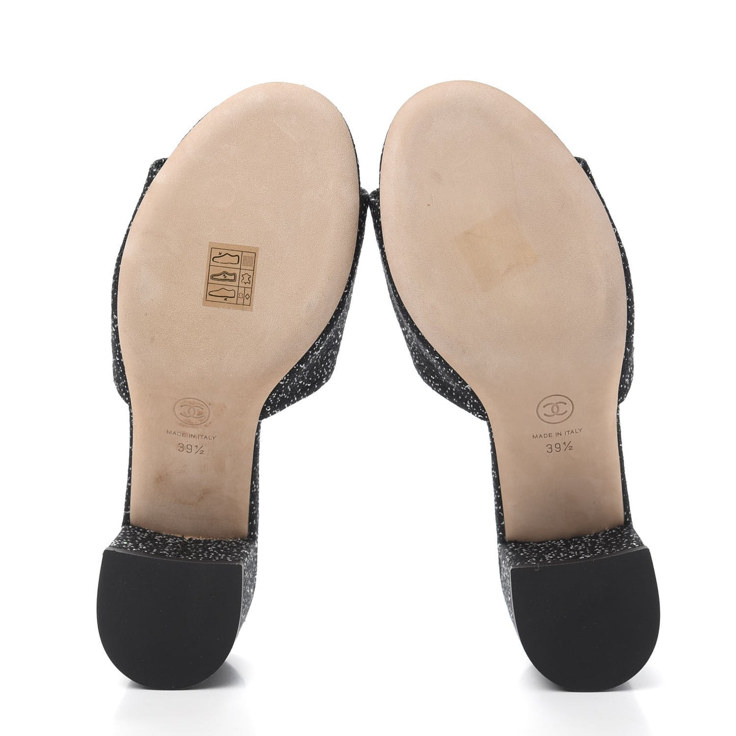 Tweed CC Mules 39.5 Black