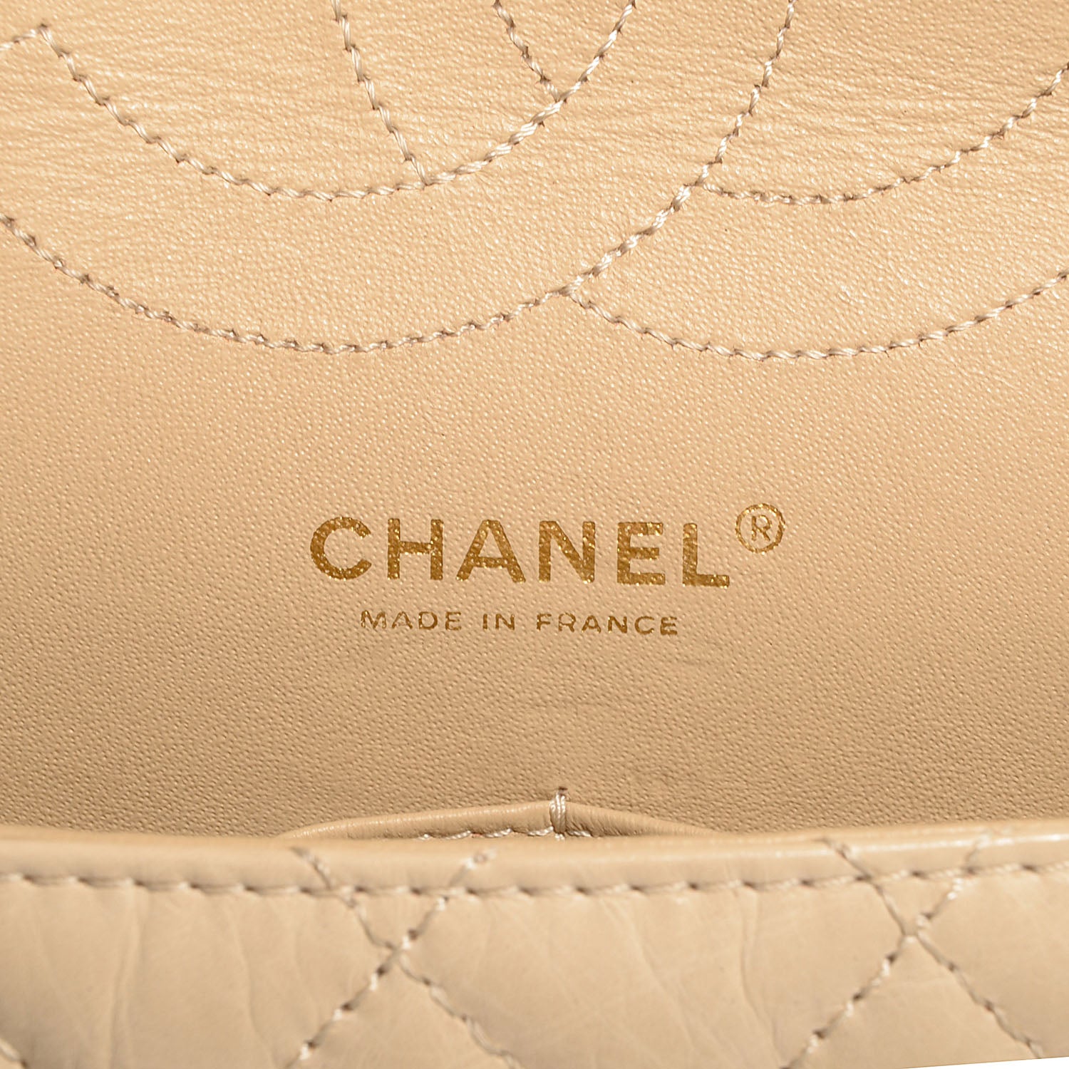 Chanel Aged Calfskin Quilted Accordion Double Flap Beige 6 of 8