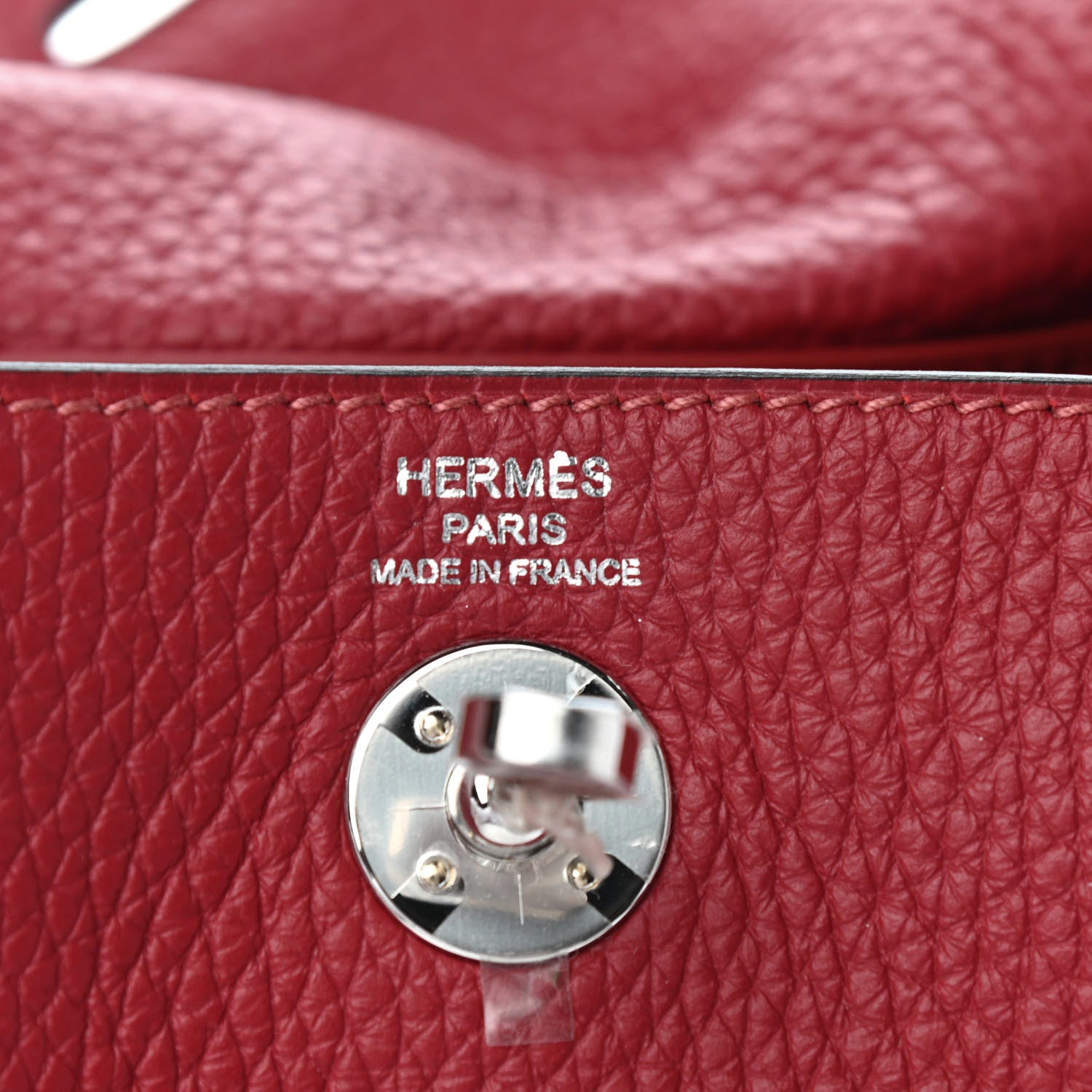 Hermes Taurillon Clemence Mini Lindy 20 Rouge Grenat 8 of 10