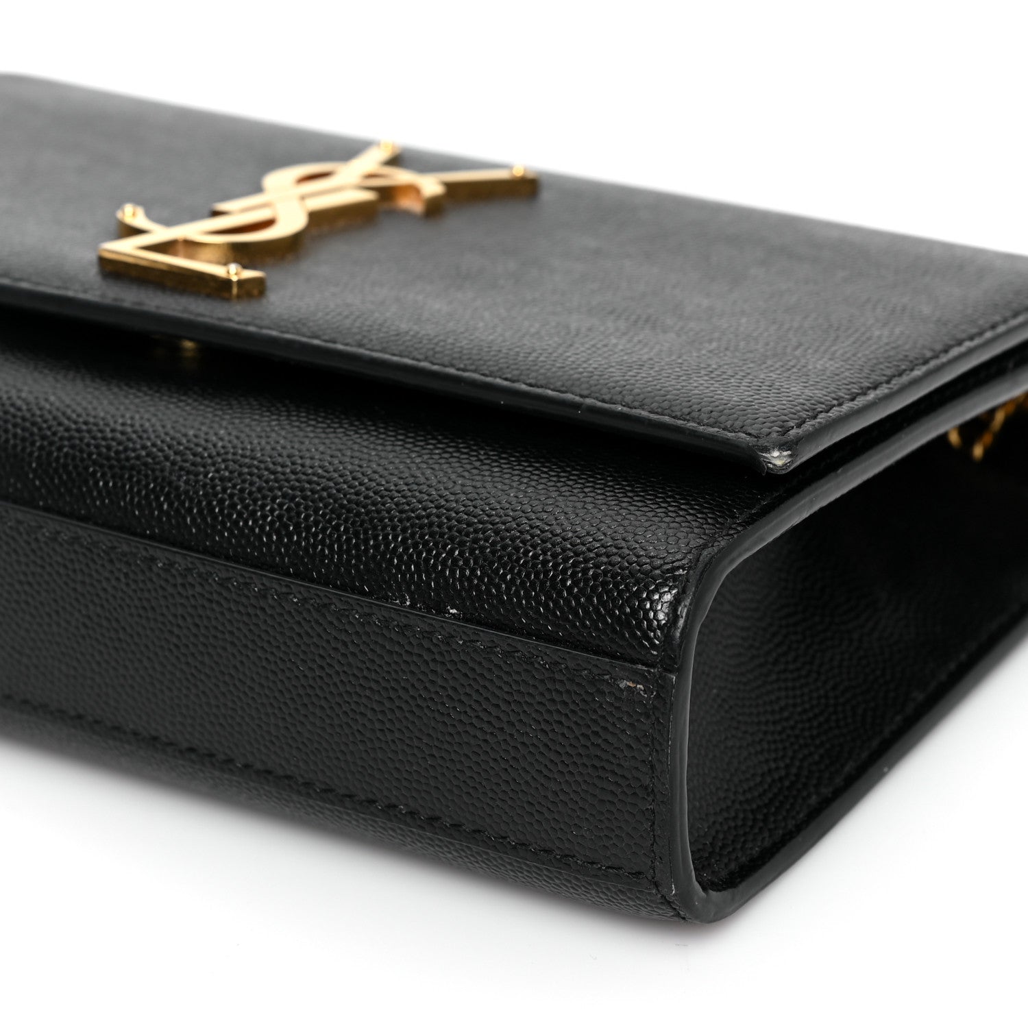 Saint Laurent Grain De Poudre Small Monogram Kate Satchel Black 7 of 7