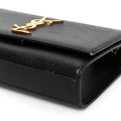 Saint Laurent Grain De Poudre Small Monogram Kate Satchel Black 7 of 7