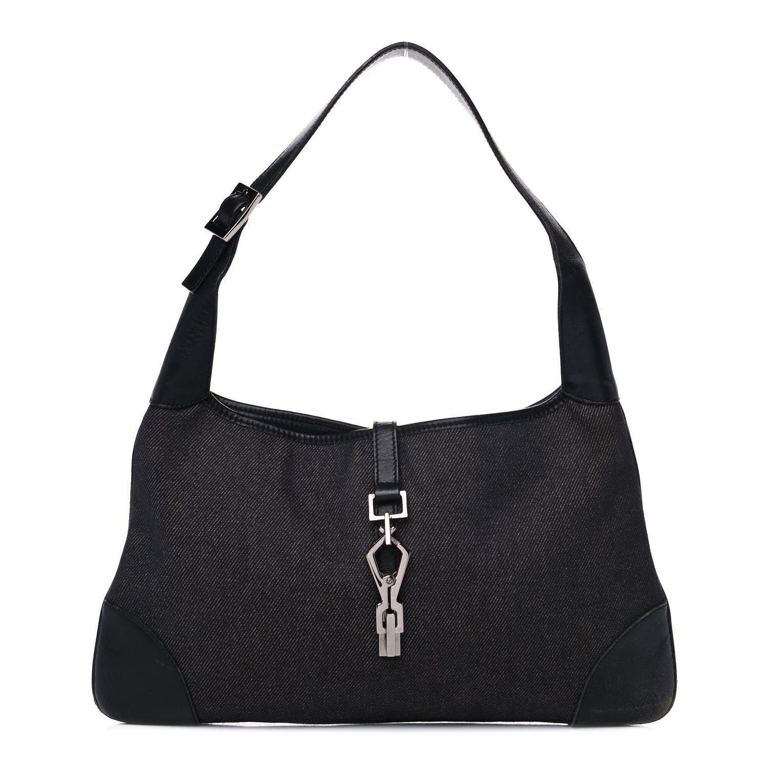 Gucci Monogram Small Jackie O Hobo Black 1 of 14