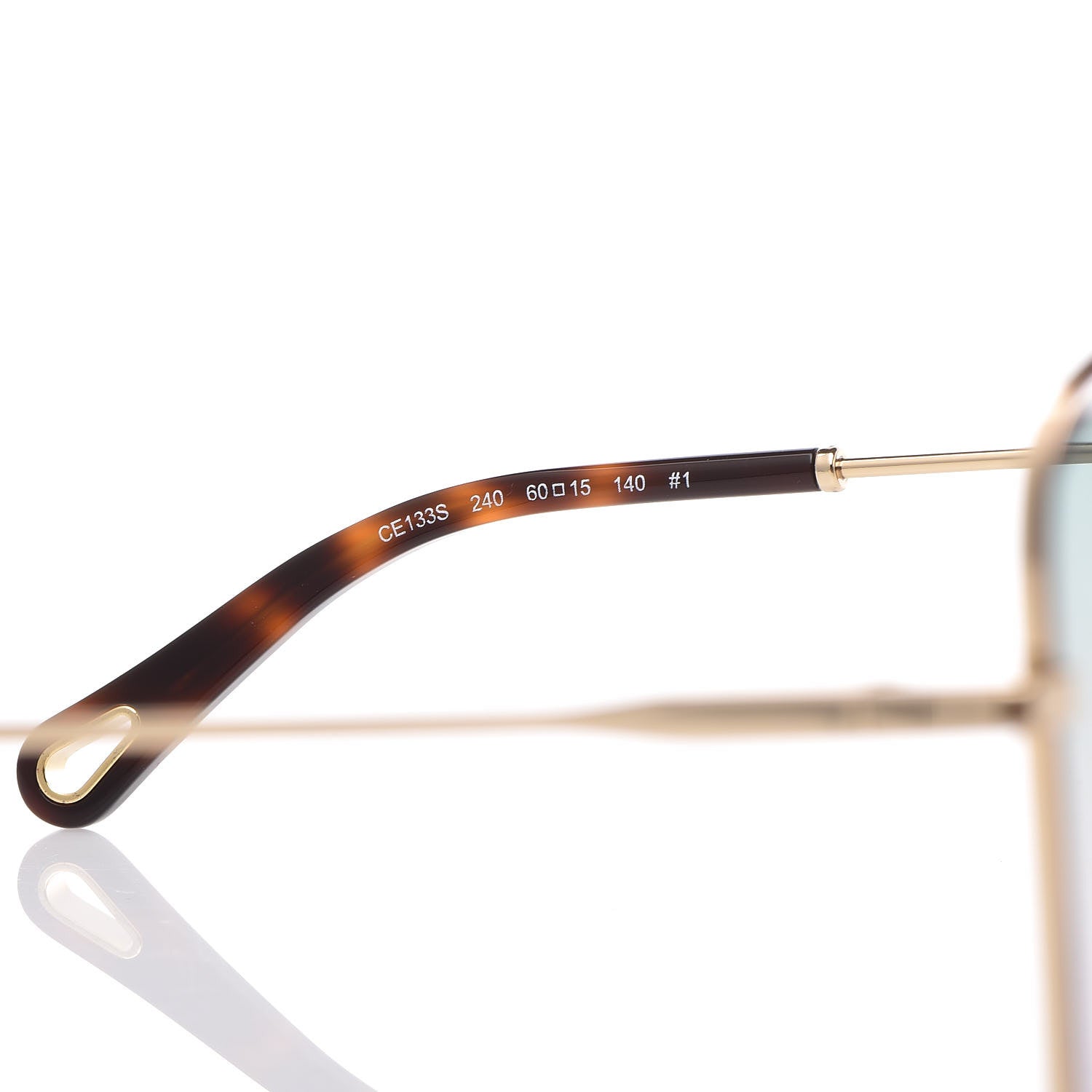 Chloe Poppy Aviator Sunglasses CE 130S Gold Havana 6 of 7