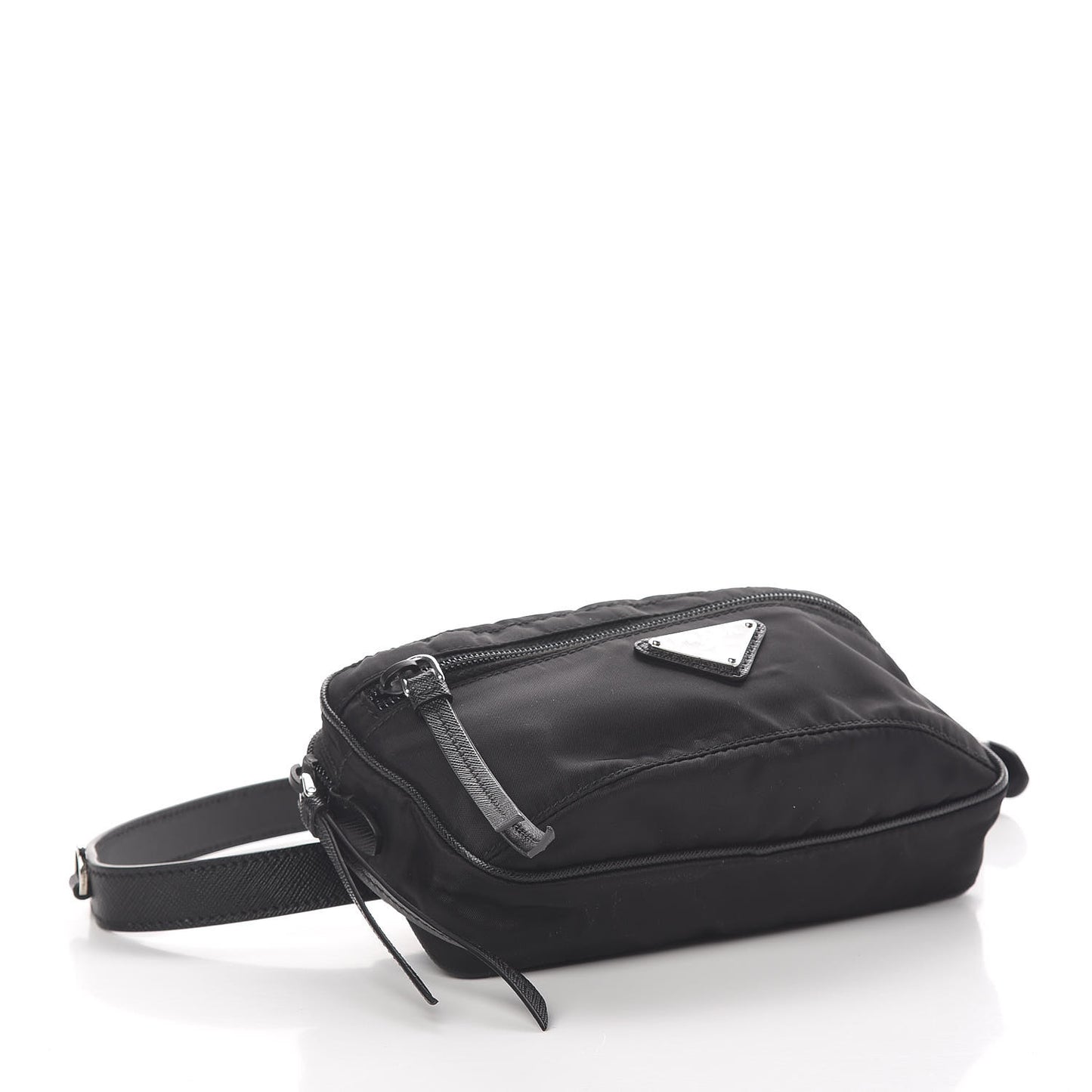 Tessuto Nylon Saffiano Belt Bag Black