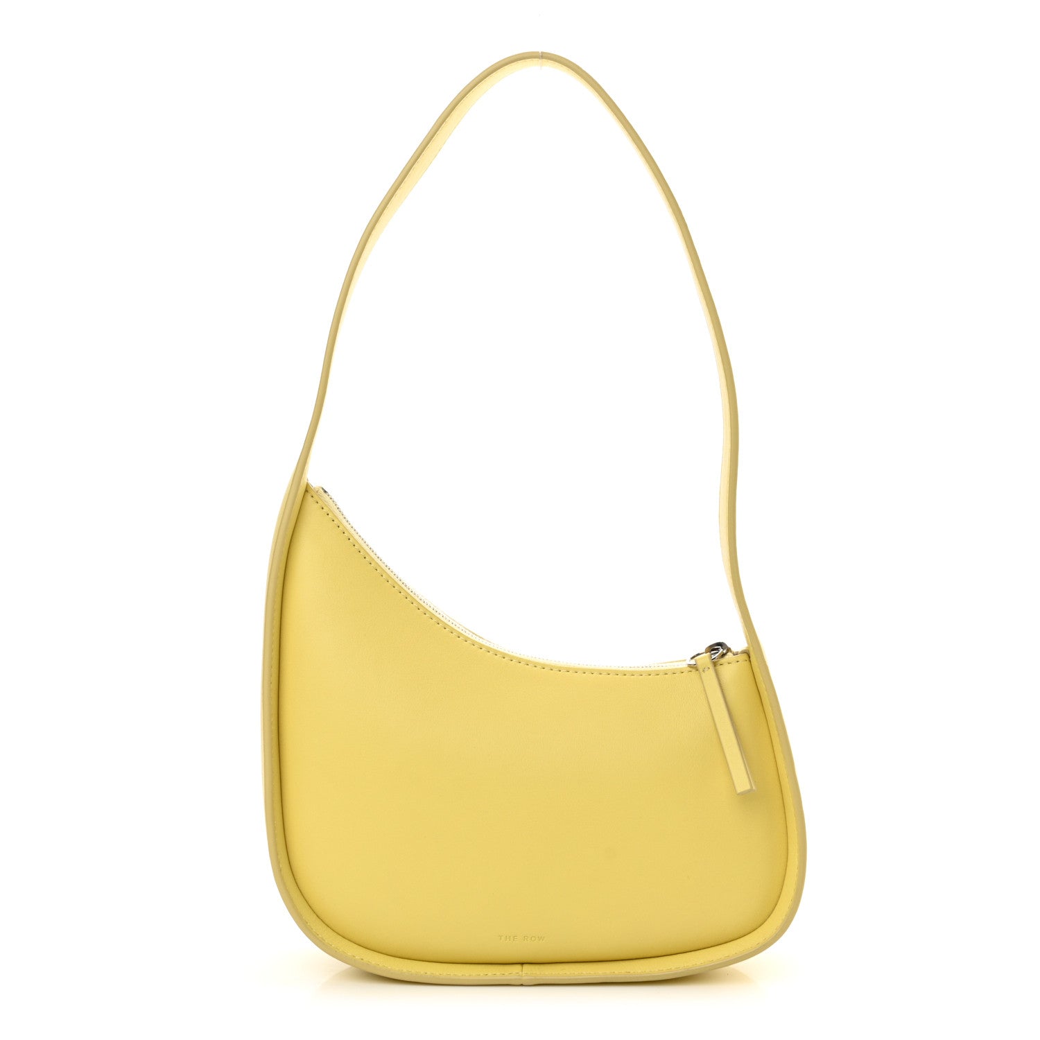 The Row Smooth Calfskin Half Moon Shoulder Bag Yellow 1 of 10