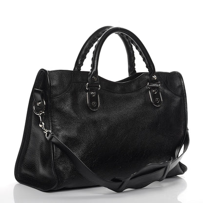 Balenciaga Chevre Silver Metallic Edge Hardware City Black 4 of 8