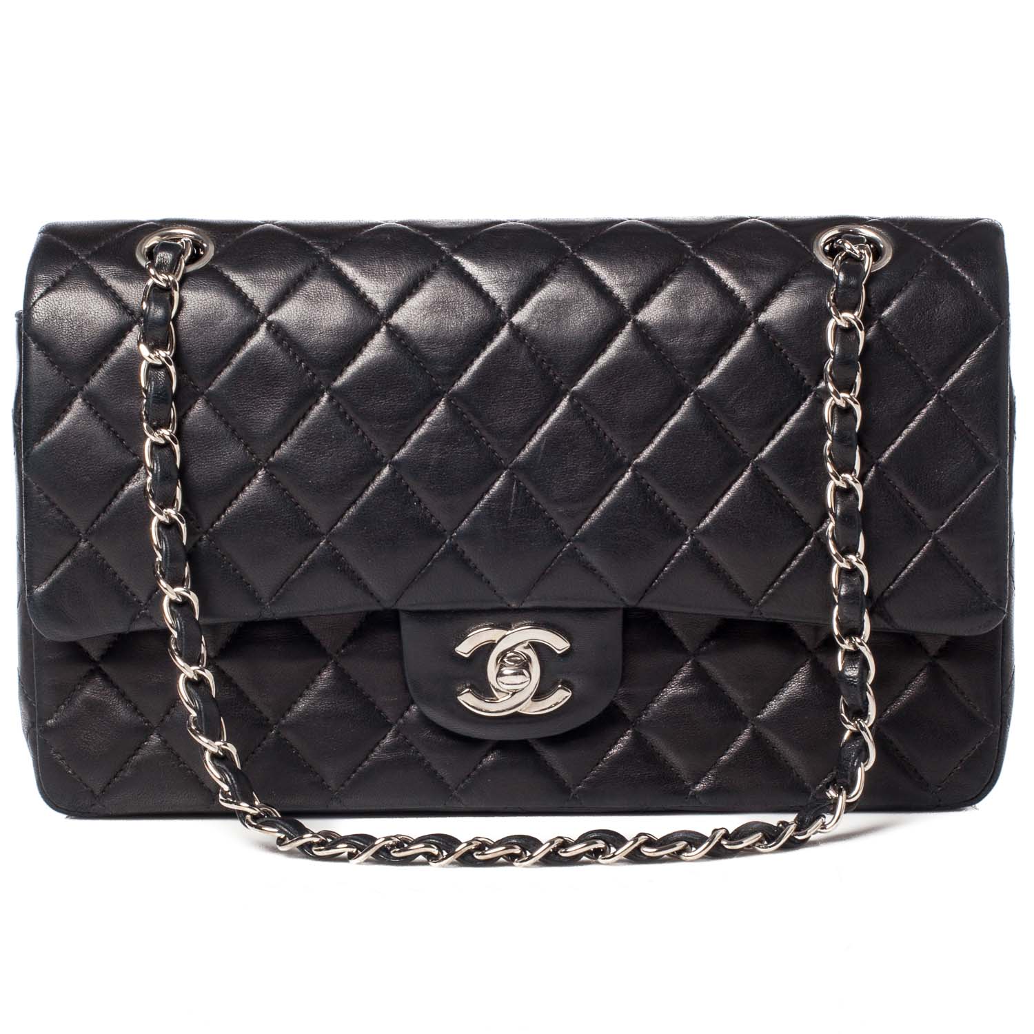 Chanel Lambskin Medium Double Flap Black 1 of 11