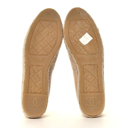 Chanel Lambskin CC Espadrilles 38 Beige Black 12 of 12