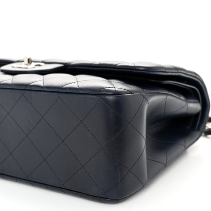 Chanel Lambskin Quilted Jumbo Double Flap Navy Blue 10 of 12