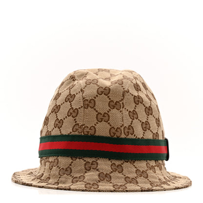 Gucci Monogram Web Bucket Hat M Brown 3 of 8