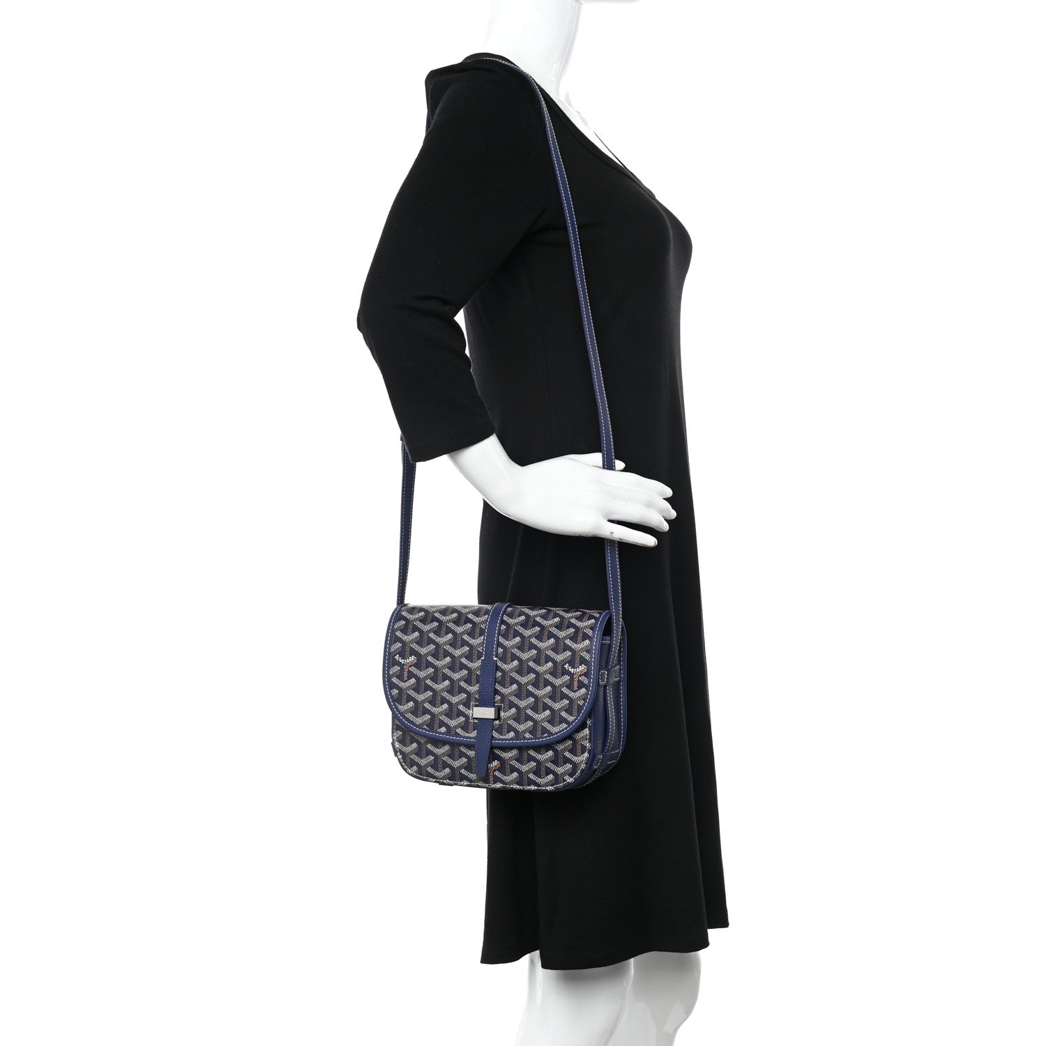 Goyard Goyardine Belvedere II PM Messenger Bag Navy 2 of 9