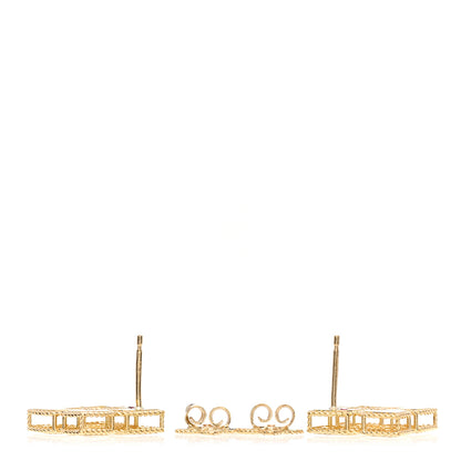 Roberto Coin 18K Yellow Gold Diamond Venetian Princess Open Flower Stud Earrings 3 of 4