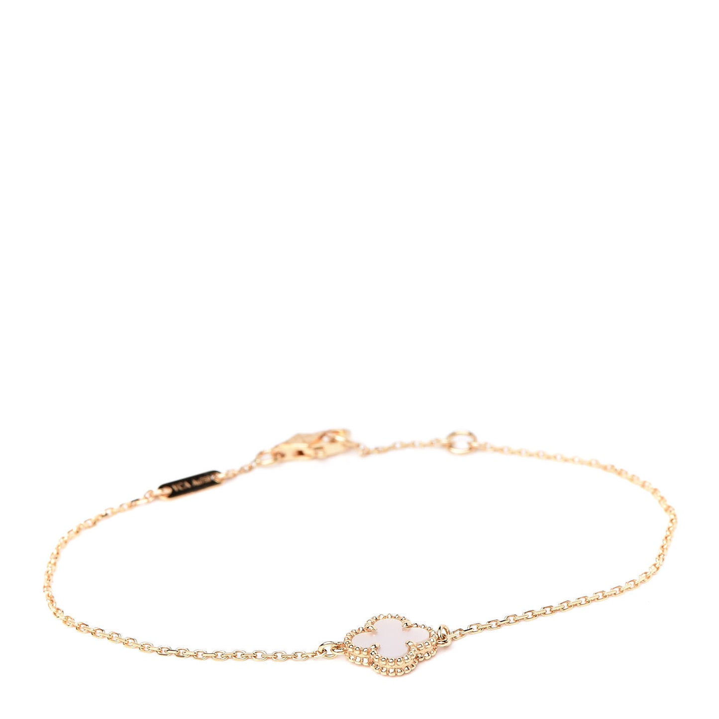 18K Yellow Gold Mother of Pearl Sweet Alhambra Bracelet