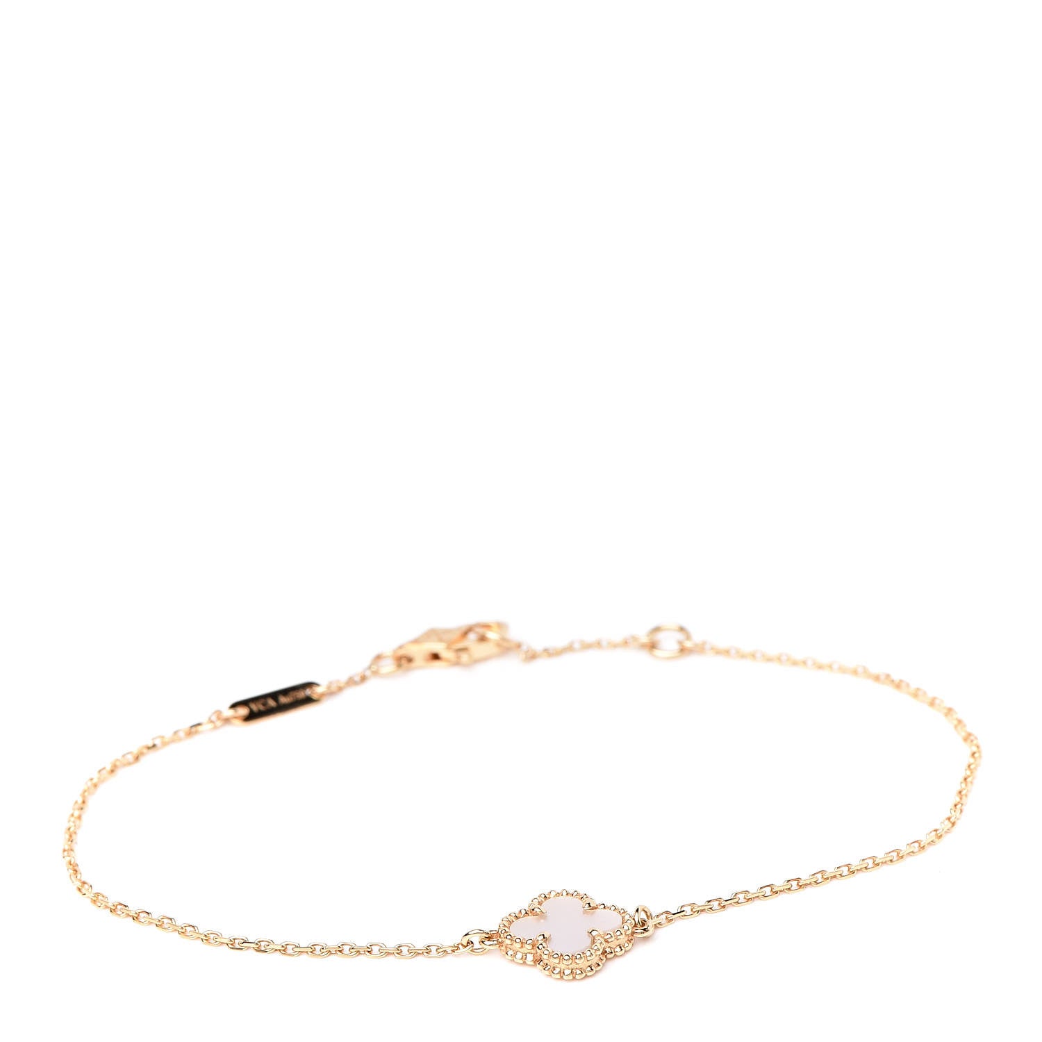 Van Cleef & Arpels 18K Yellow Gold Mother of Pearl Sweet Alhambra Bracelet 1 of 7