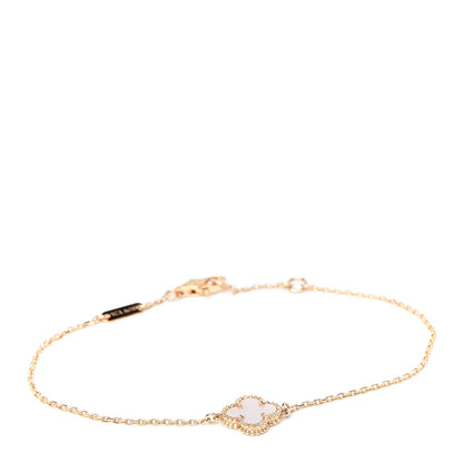 Van Cleef & Arpels 18K Yellow Gold Mother of Pearl Sweet Alhambra Bracelet 1 of 7