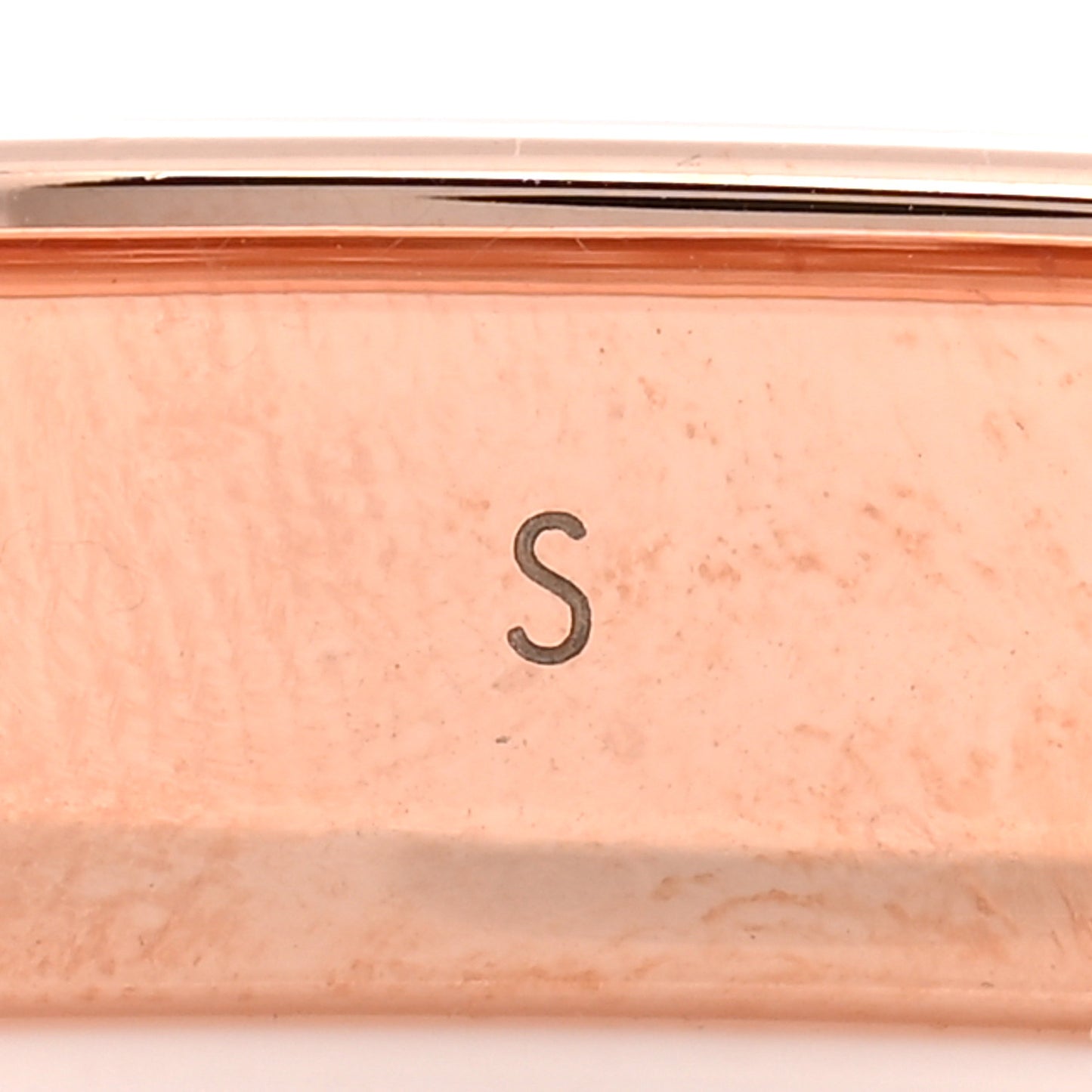 Brass Monogram Nanogram Cuff S Pink Gold
