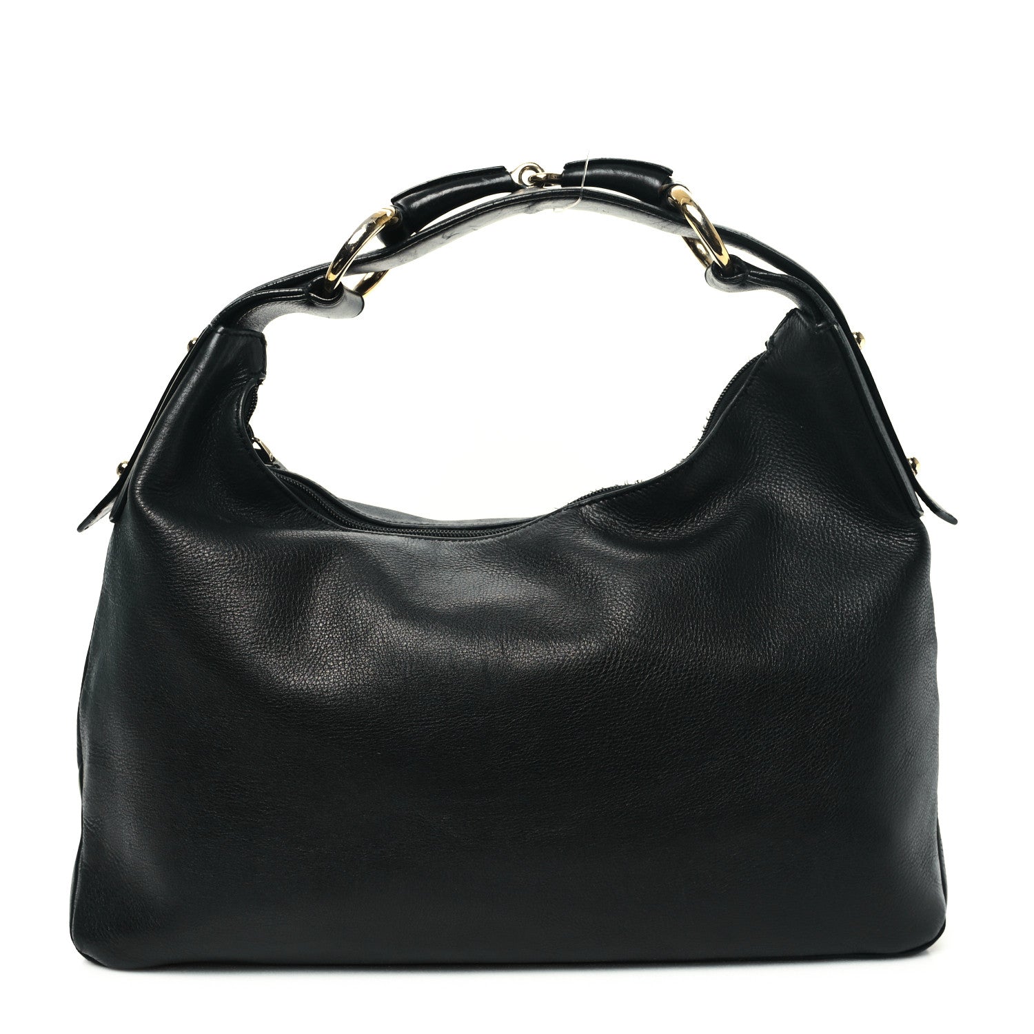 Gucci Calfskin Medium Horsebit Chain Hobo Black 1 of 16