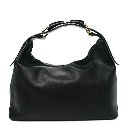 Gucci Calfskin Medium Horsebit Chain Hobo Black 1 of 16