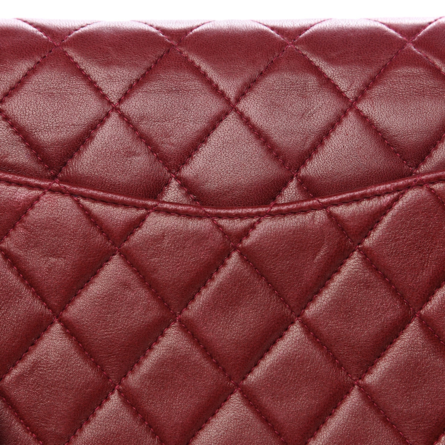 Chanel Lambskin Quilted Medium Double Flap Red 13 of 18