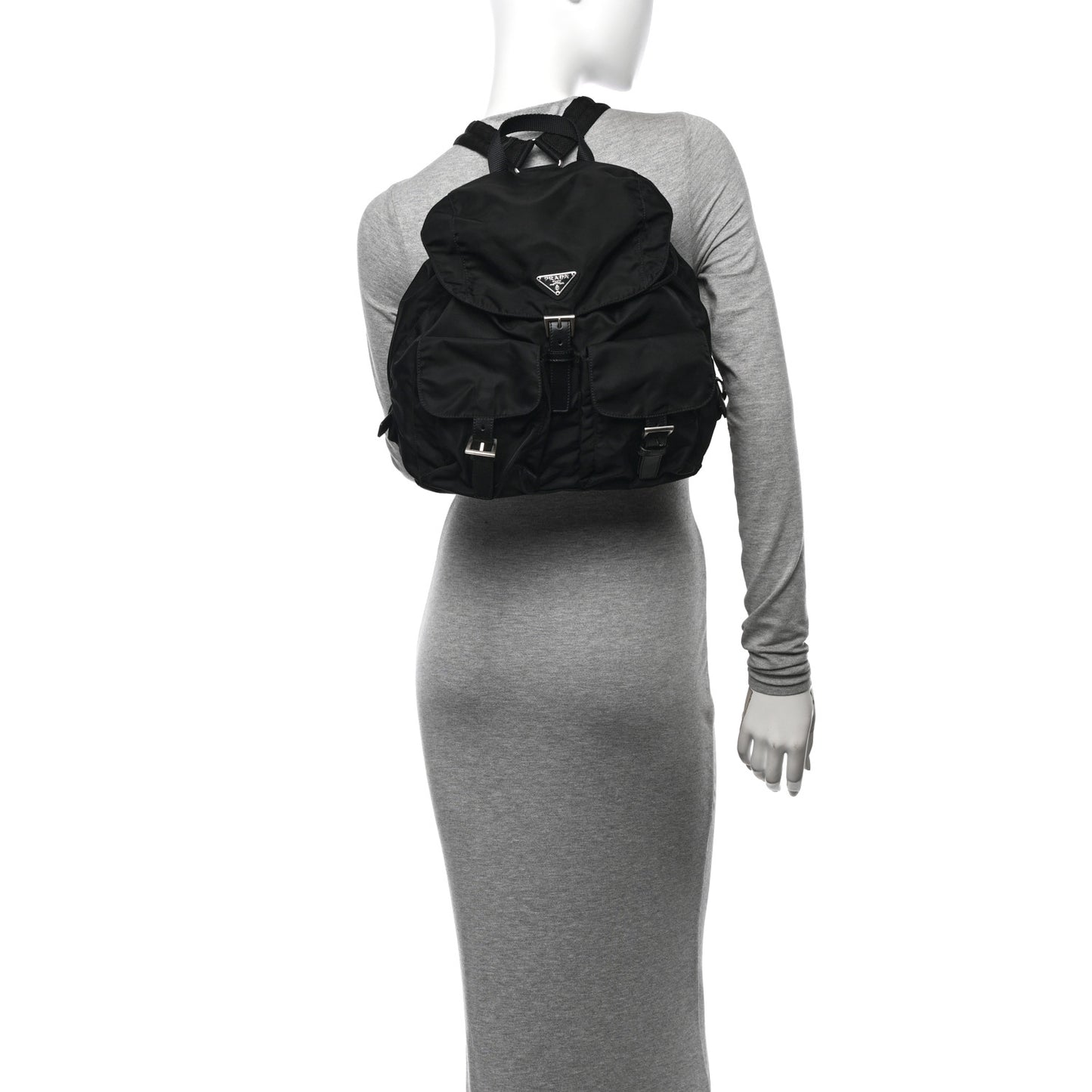 Nylon Vela Medium Backpack Black