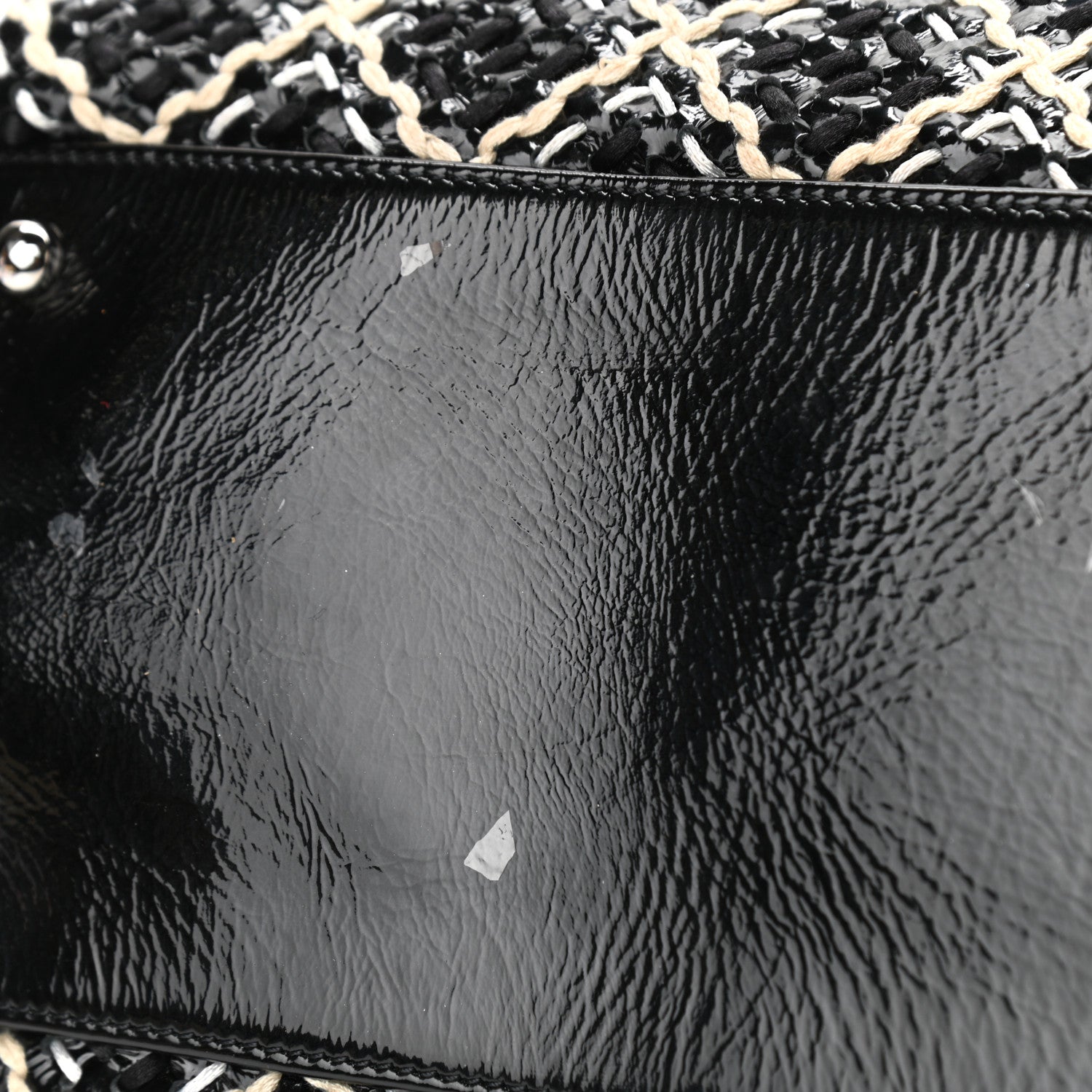 Chanel Patent Hand Embroidered Large Just Mademoiselle Black 11 of 11