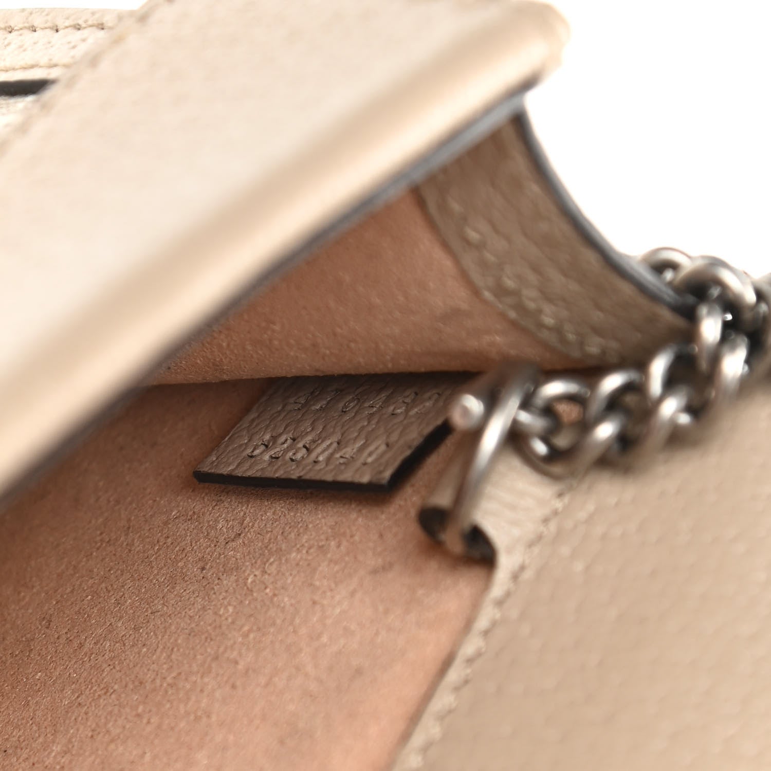 Gucci GG Supreme Monogram Textured Dollar Calfskin Super Mini Dionysus Shoulder Bag Beige Mystic White Oatmeal 7 of 12