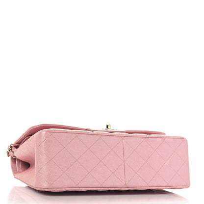 Chanel Iridescent Caviar Quilted Jumbo Double Flap Rose Pink 4 of 12