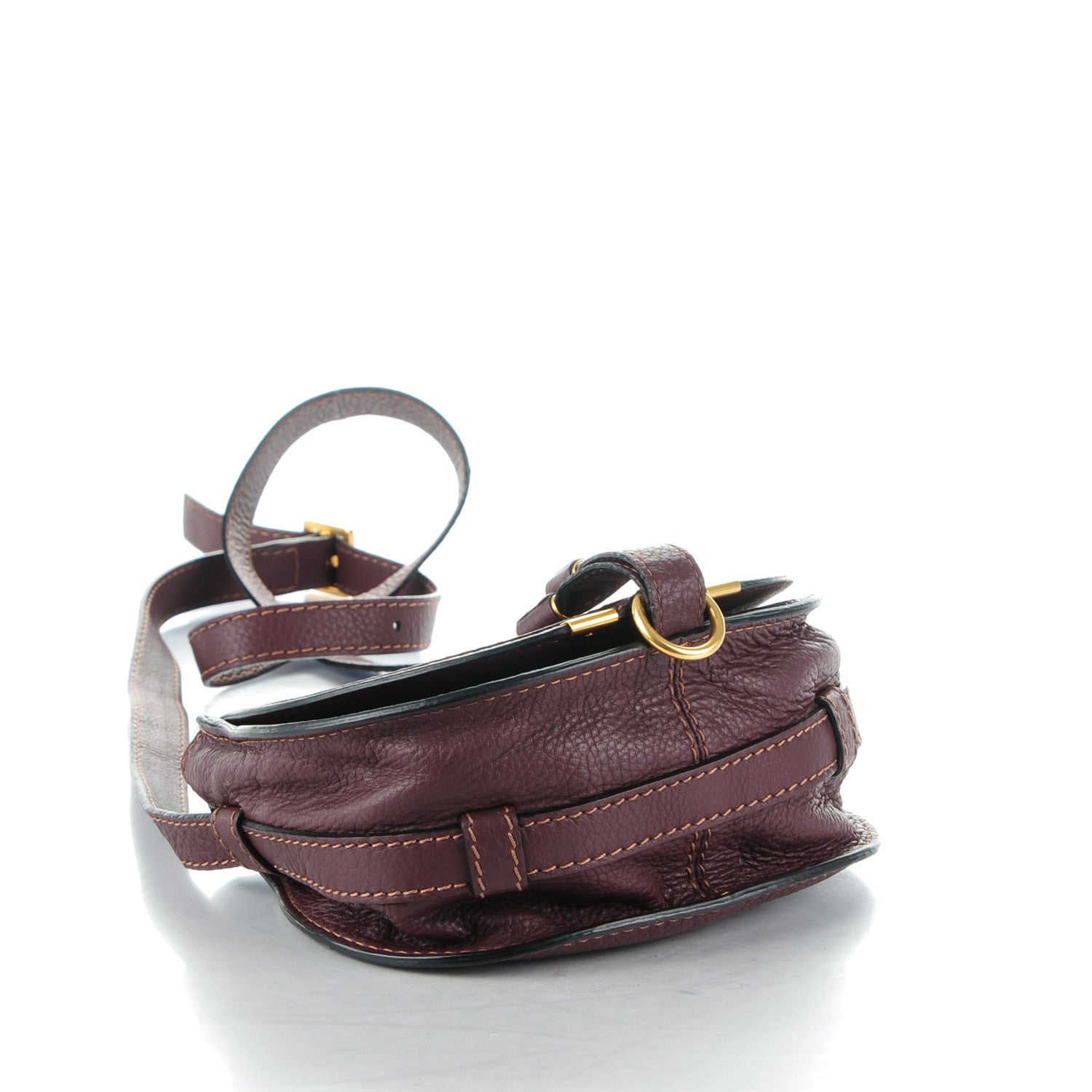 Chloe Calfskin Mini Marcie Round Crossbody Bag Dark Velvet 4 of 8