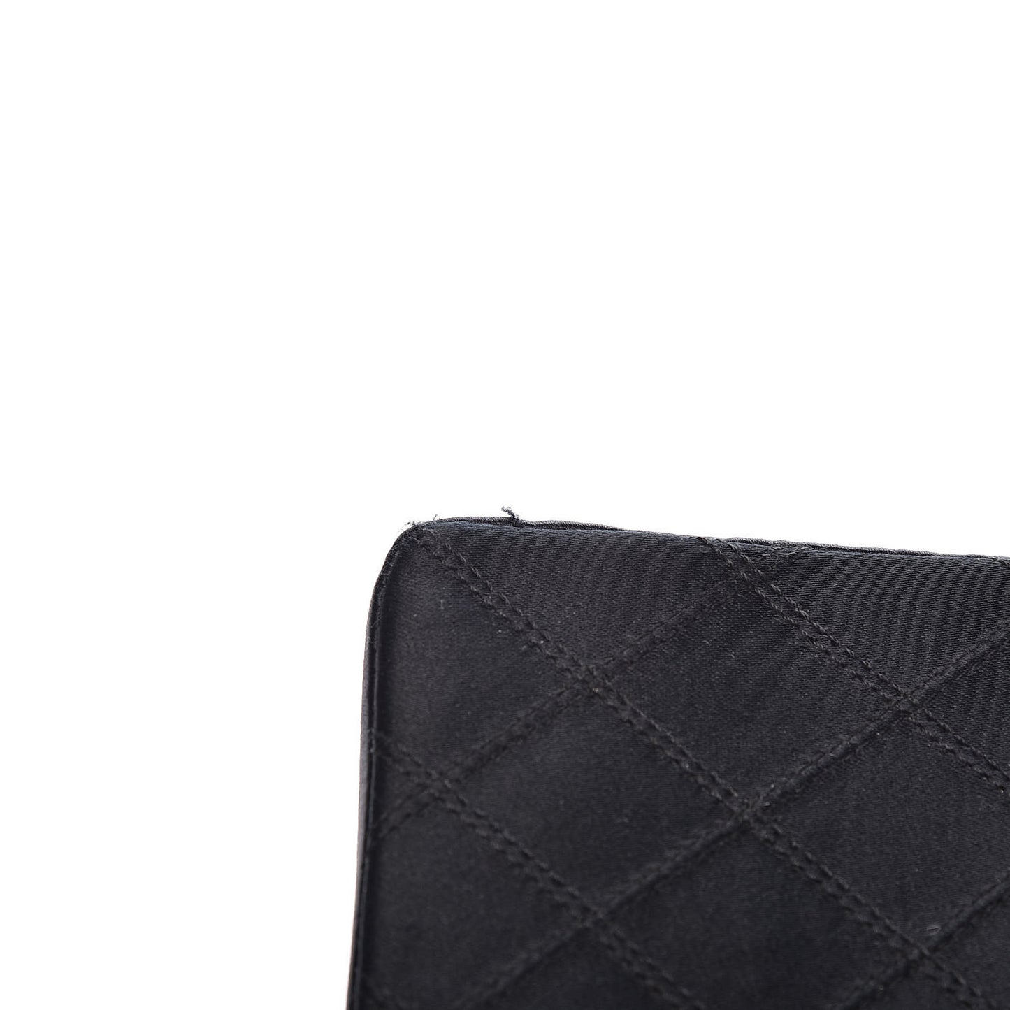 Satin Double Stitched Mini Single Flap Black