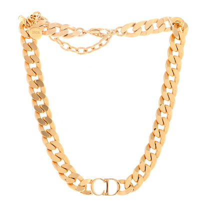 Christian Dior Metal Danseuse Etoile Chain Choker Necklace Gold 3 of 7