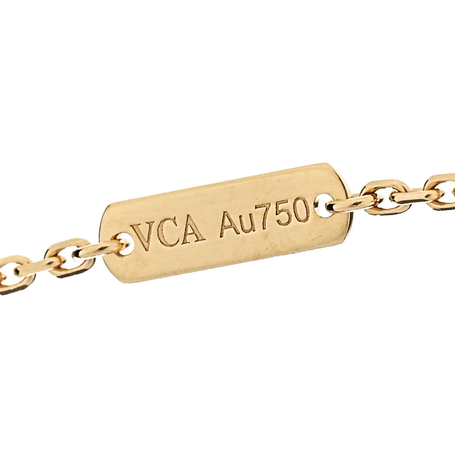 Van Cleef & Arpels 18K Yellow Gold Vintage Alhambra Pendant Necklace 6 of 7