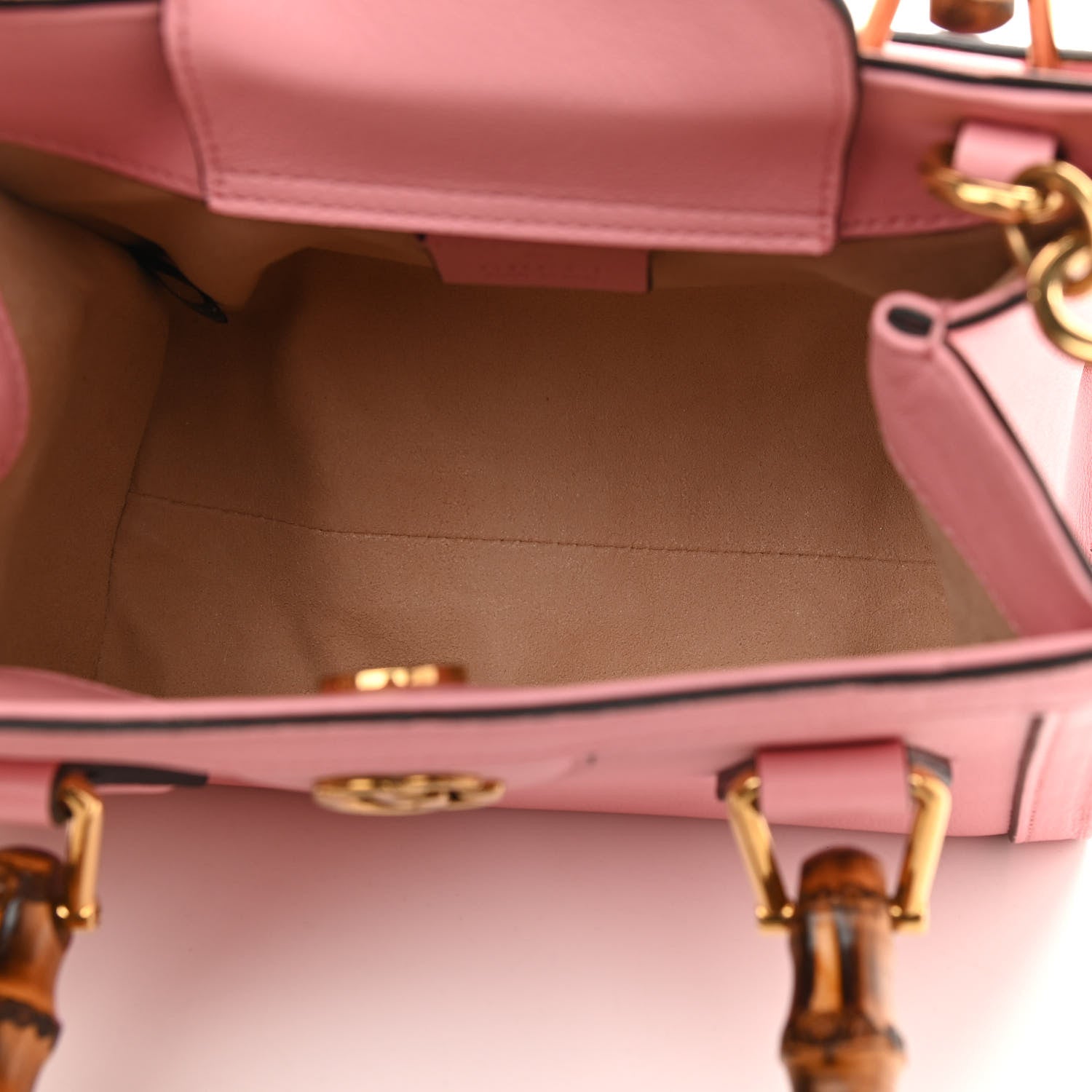 Gucci Wonka Grain Calfskin Mini Diana Tote Bag Wild Rose Fuxia Fluo 5 of 9