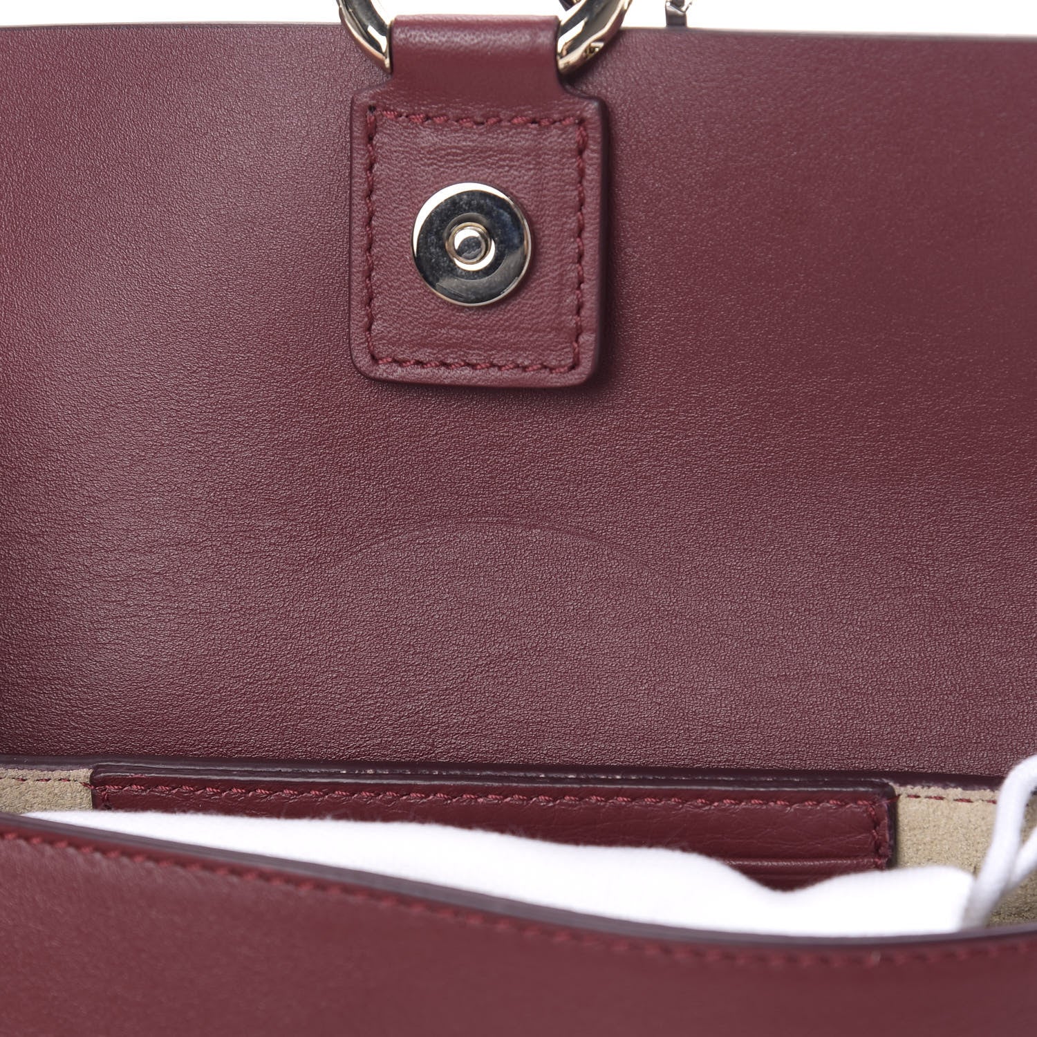 Chloe Suede Calfskin Mini Faye Shoulder Bag Plum Purple 12 of 13