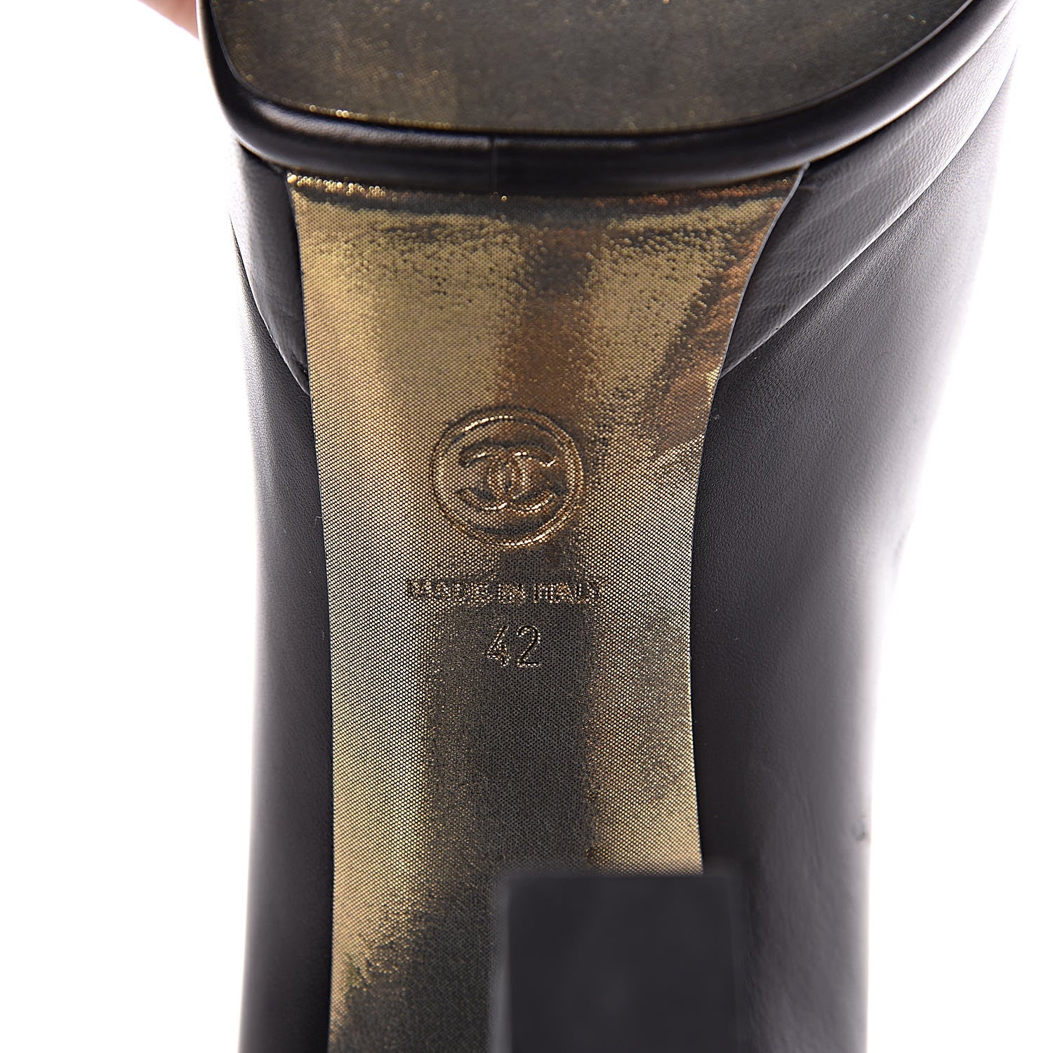 Chanel Lambskin Platform Cap Toe Pumps 42 Black 9 of 11