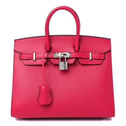 Hermes Madame Calfskin Birkin Sellier 25 FRAMBOISE 1 of 10