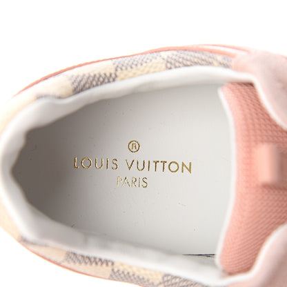Louis Vuitton Suede Damier Azur Run Away Sneakers 36 Pink 7 of 8